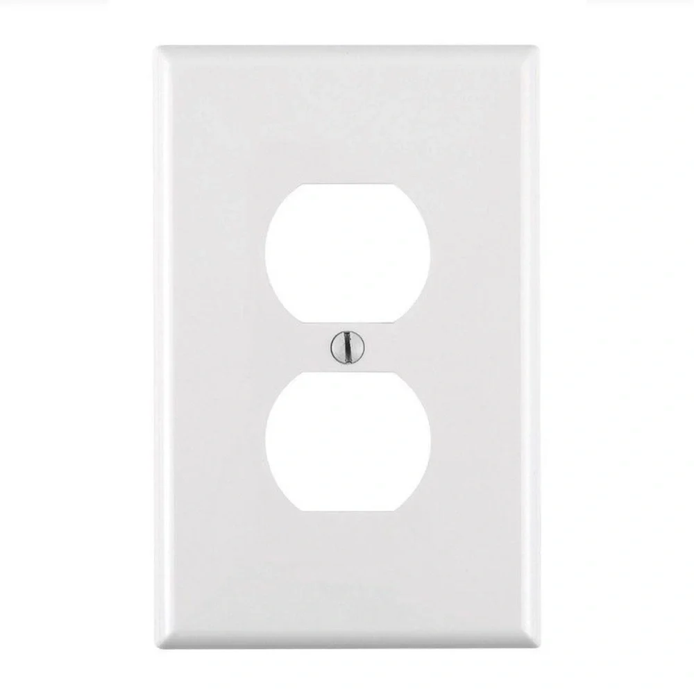Leviton 1-Gang Duplex Outlet Wall Plate Cover, White
